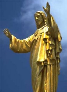 Jesus Christ golden statue
